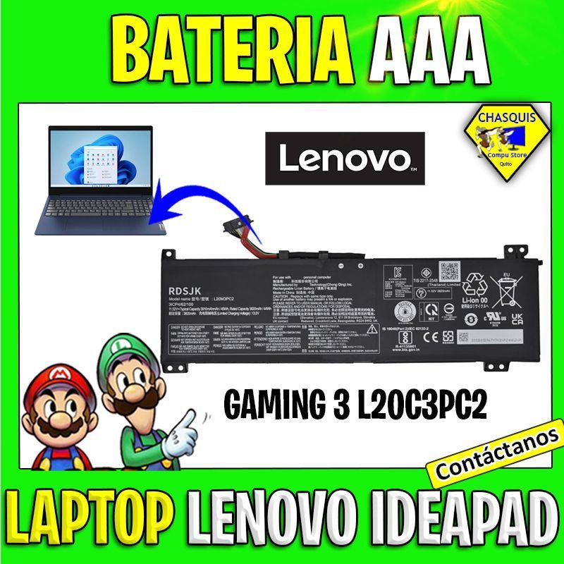 BATERIA AAA LAPTOP LENOVO IDEAPAD GAMING 3 L20C3PC2