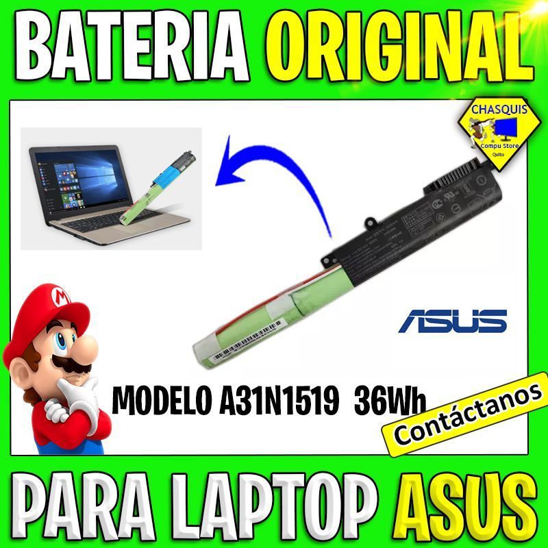BATERIA LAPTOP ASUS MODELO A31N1519 36Wh ORIGINAL