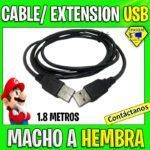 CABLE / EXTENSIÓN USB MACHO A USB HEMBRA DE 1.5M