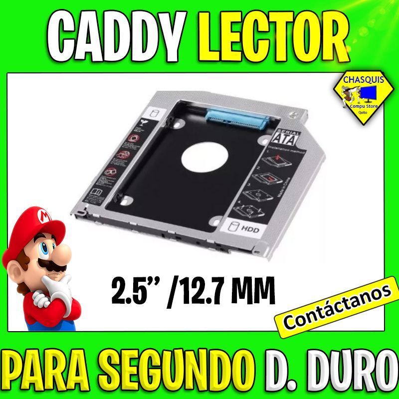 CADDY LECTOR PARA SEGUNDO DISCO DURO 2.5" 12.7MM