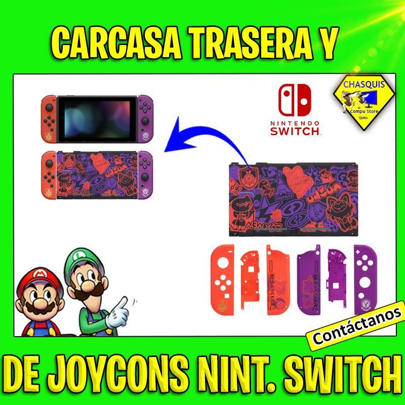 CARCASA TRASERA NINTENDO SWITCH CON CARCASA PARA JOYCONS