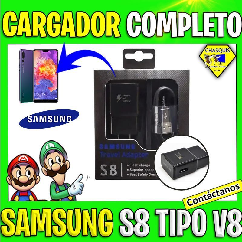 CARGADOR COMPLETO SAMSUNG S8 TIPO V8 / MICRO USB