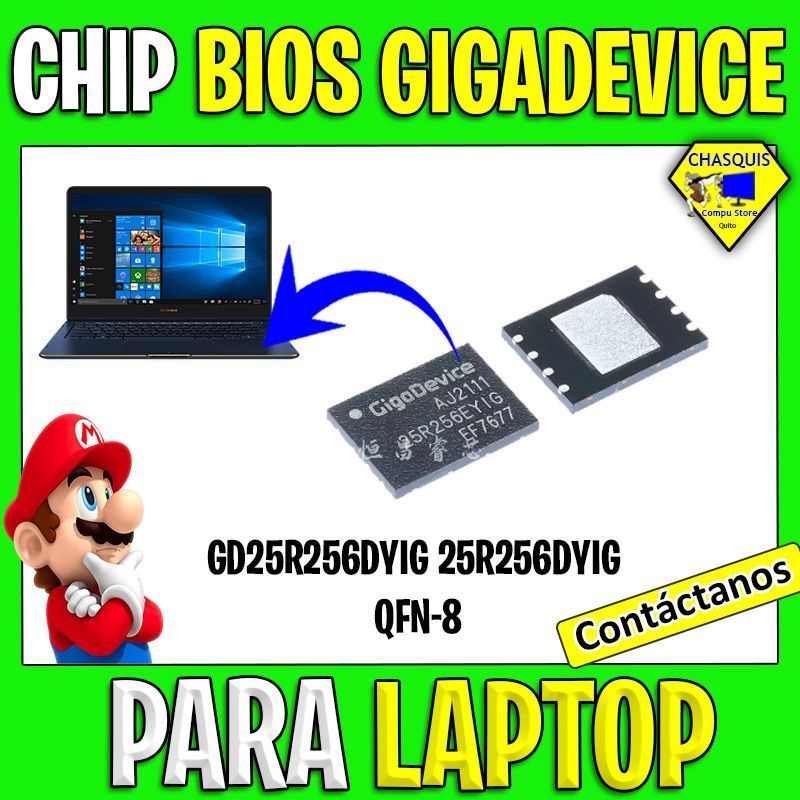 CHIP BIOS GIGADEVICE DE LAPTOP GD25R256DYIG 25R256DYIG QFN-8