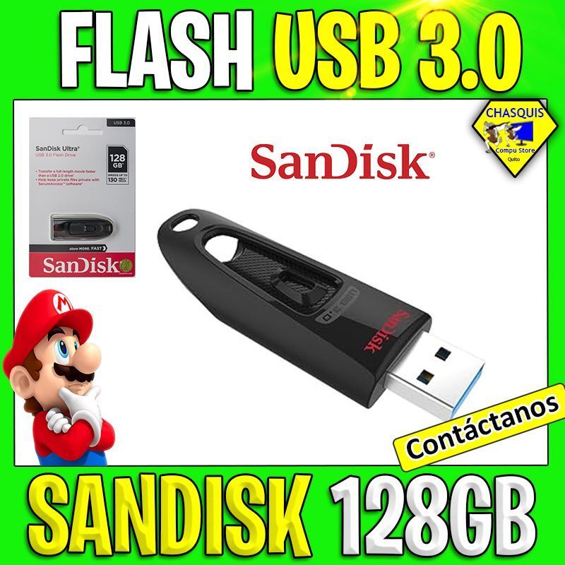 FLASH USB 3.0 SANDISK DE 128GB