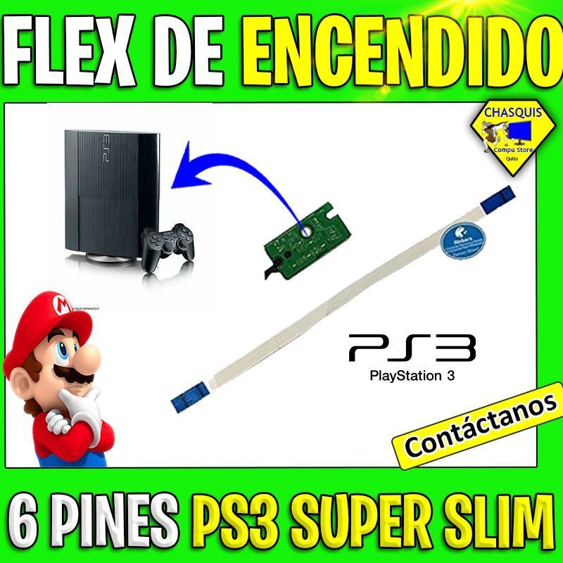 FLEX DE ENCENDIDO PARA PS3 SUPER SLIM DE 6 PINES