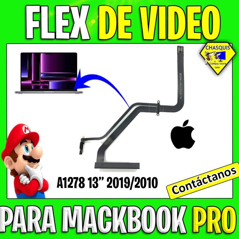 FLEX DE VIDEO MACBOOK PRO A1278 13" AÑO 2019/ 2010