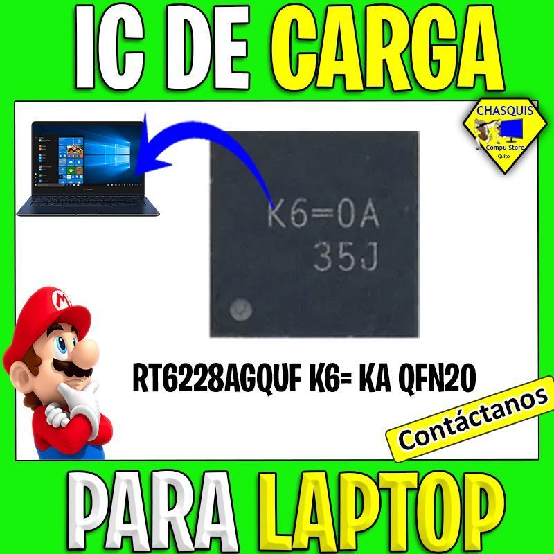 IC DE LAPTOP RT6228AGQUF K6=4E /K6=4D /K6=5E /K6= KA=6G /KA=5A QFN20