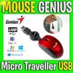 MOUSE GENIUS MICRO TRAVELER ROJO