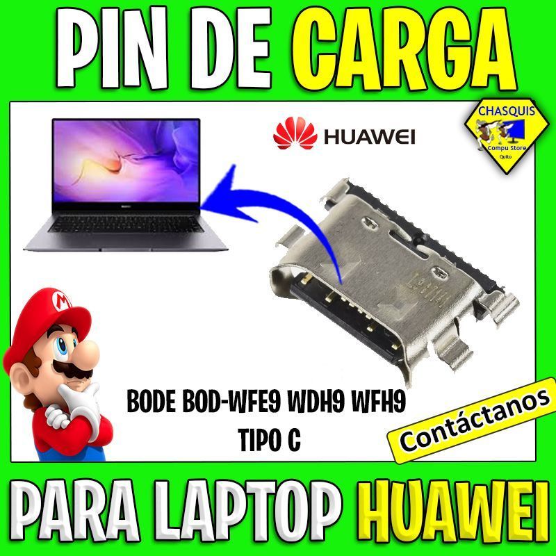 PIN DE CARGA LAPTOP HUAWEI BODE BOD-WFE9 WDH9 WFH9 TIPO C