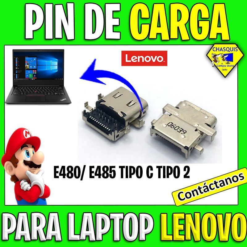 PIN DE CARGA PARA LENOVO E480/ E485 TIPO C TIPO 2