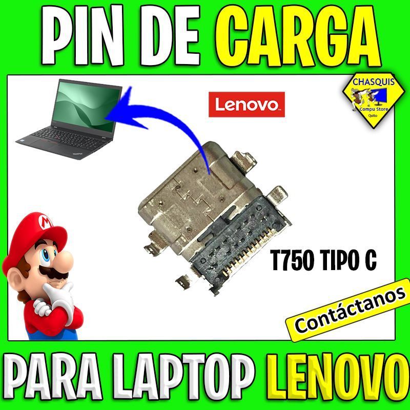 PIN DE CARGA PARA LENOVO T750 TIPO C