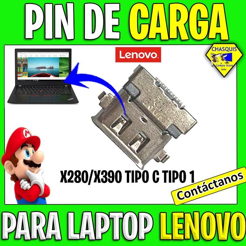 PIN DE CARGA PARA LENOVO X280/ X390 TIPO C TIPO 1