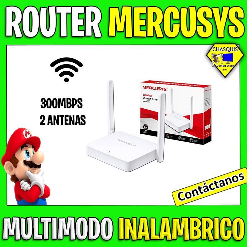 ROUTER MERCUSYS MW302R MULTIMODO INALAMBRICO 300MBPS 2 ANTENAS