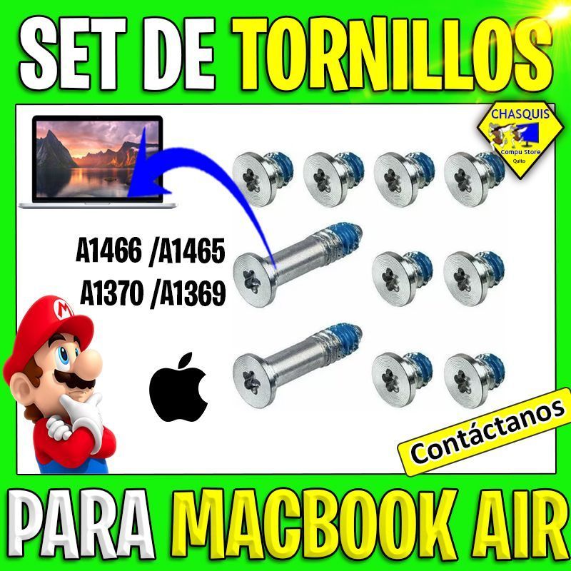 SET DE TORNILLOS MACBOOK AIR A1466 /A1465 /A1370 /A1369