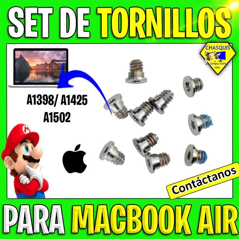 SET DE TORNILLOS MACBOOK PRO A1398/ A1425/ A1502