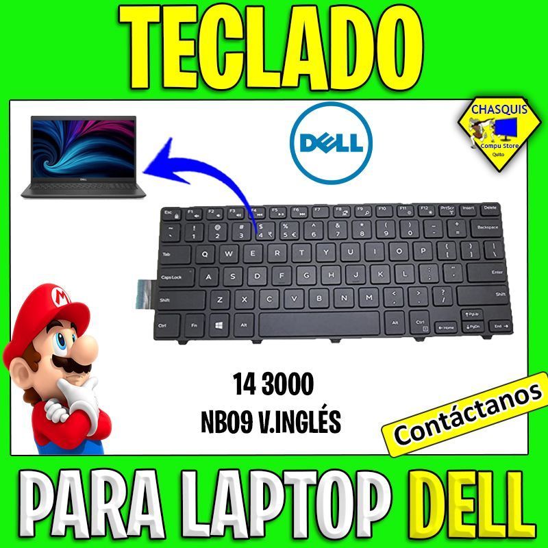 TECLADO PARA LAPTOP DELL 14 3000/ 5447/ 5442/ 5445/ 7447 NB09 VERSION INGLÉS