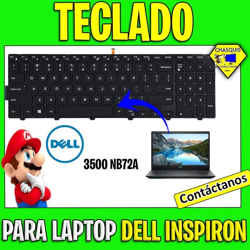 TECLADO PARA LAPTOP DELL INSPIRON 15 3500 NB72A SIN RETRALIMENTACION ESPAÑOL