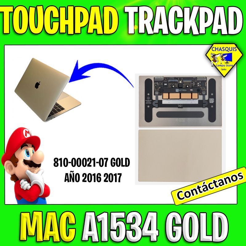 TOUCHPAD TRACKPAD LAPTOP MACBOOK RETINA 12" A1534 810-00021-07 GOLD AÑO 2016 2017