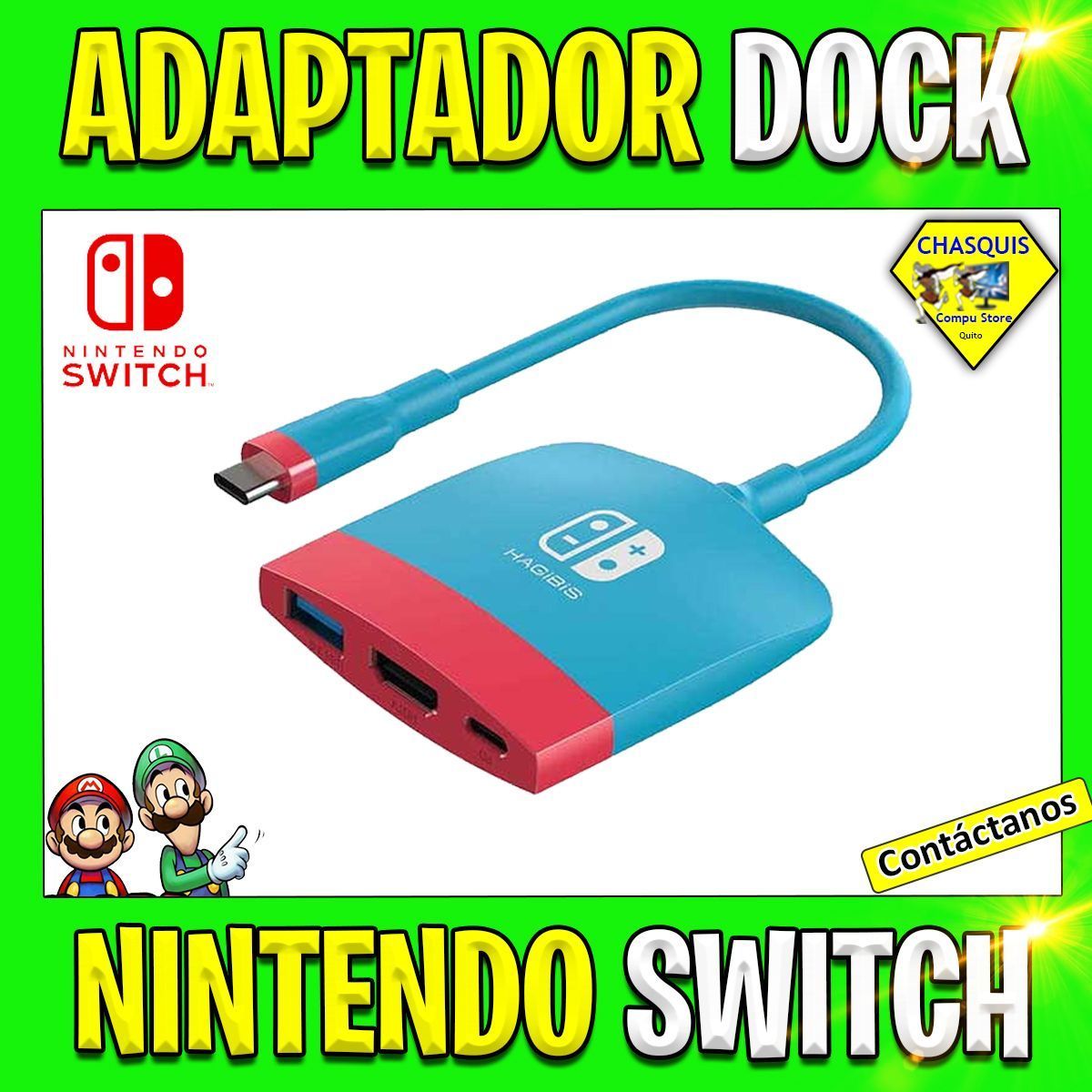ADAPTADOR DOCK PARA NINTENDO SWITCH CON PUERTO USB