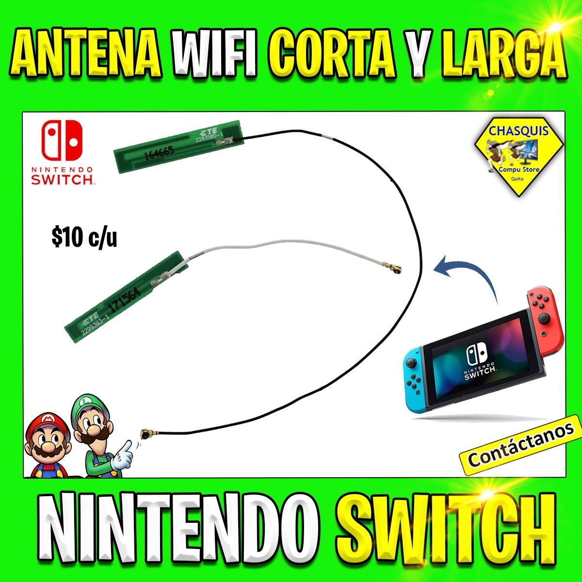 CABLE DE ANTENA WIFI BLUETOOTH PARA NINTENDO SWITCH TIPO 1 CABLE CORTO