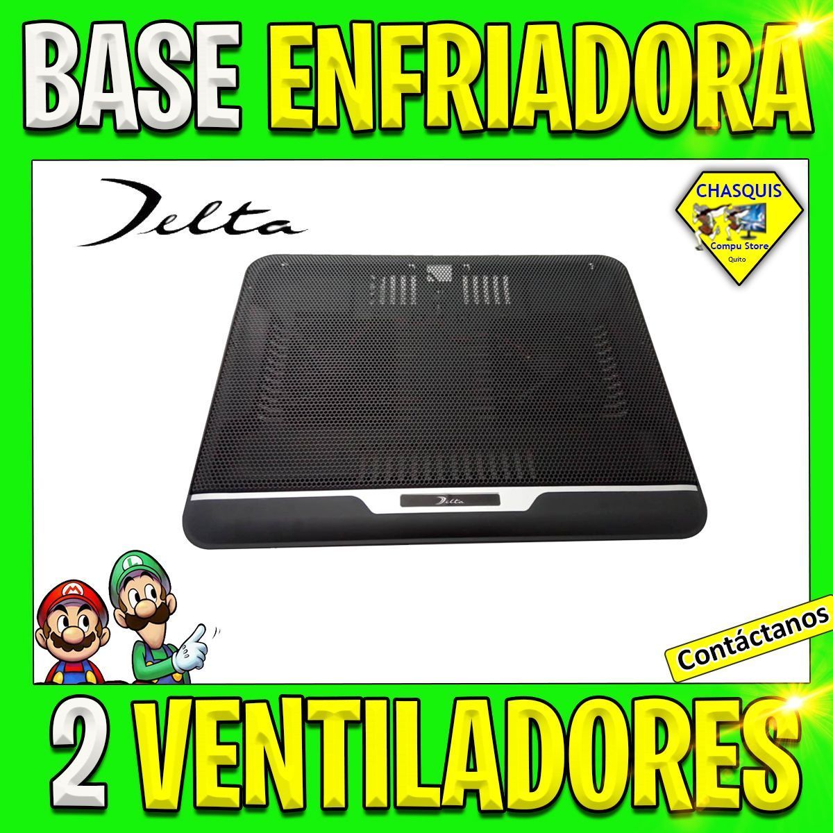 BASE ENFRIADORA PARA LAPTOP DELTA VAIU-22 DOS VENTILADORES