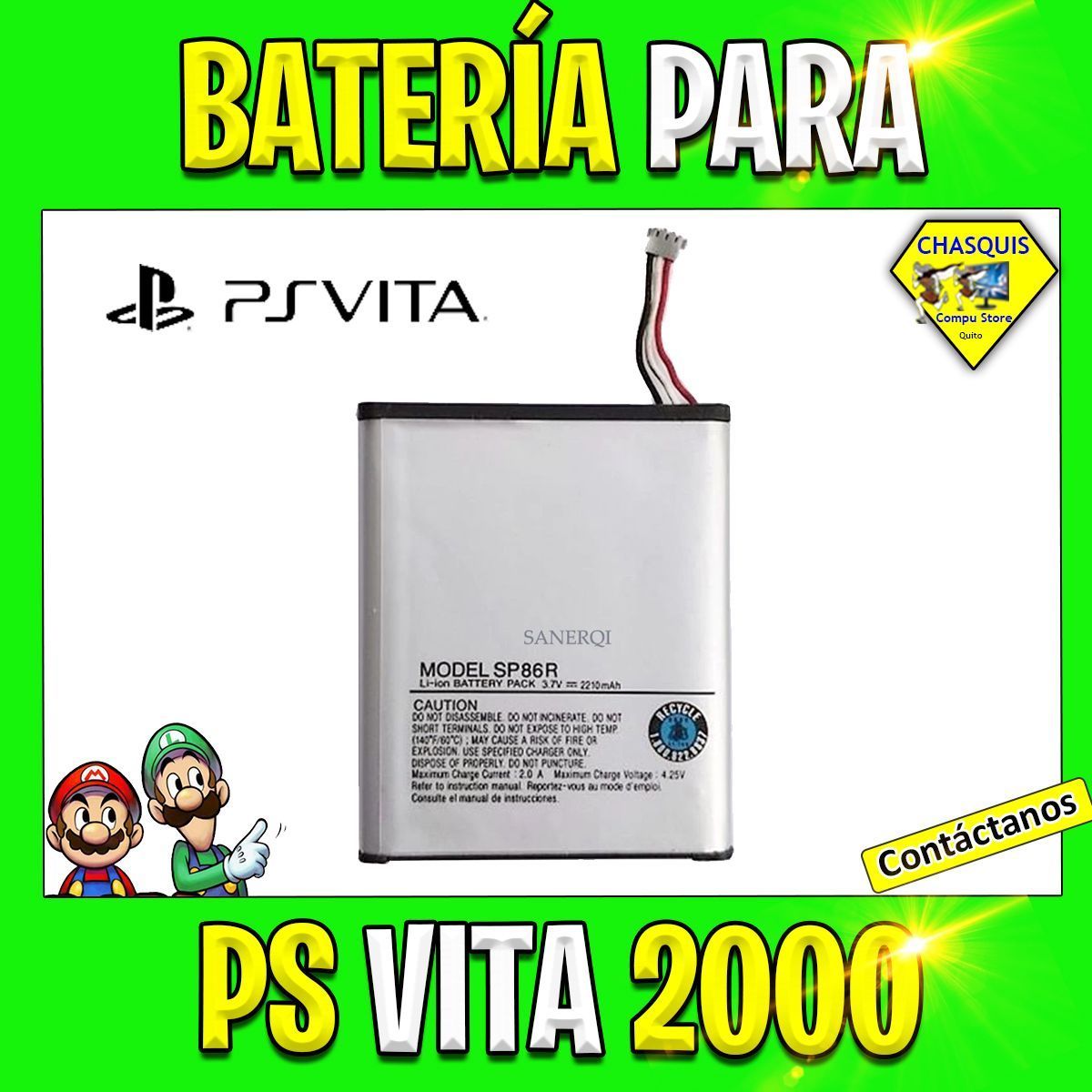 BATERIA PARA PSVITA SLIM 2000 2210mAH SP86R