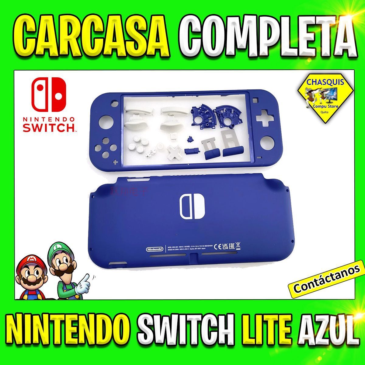 CARCASA COMPLETA NINTENDO SWITCH LITE AZUL