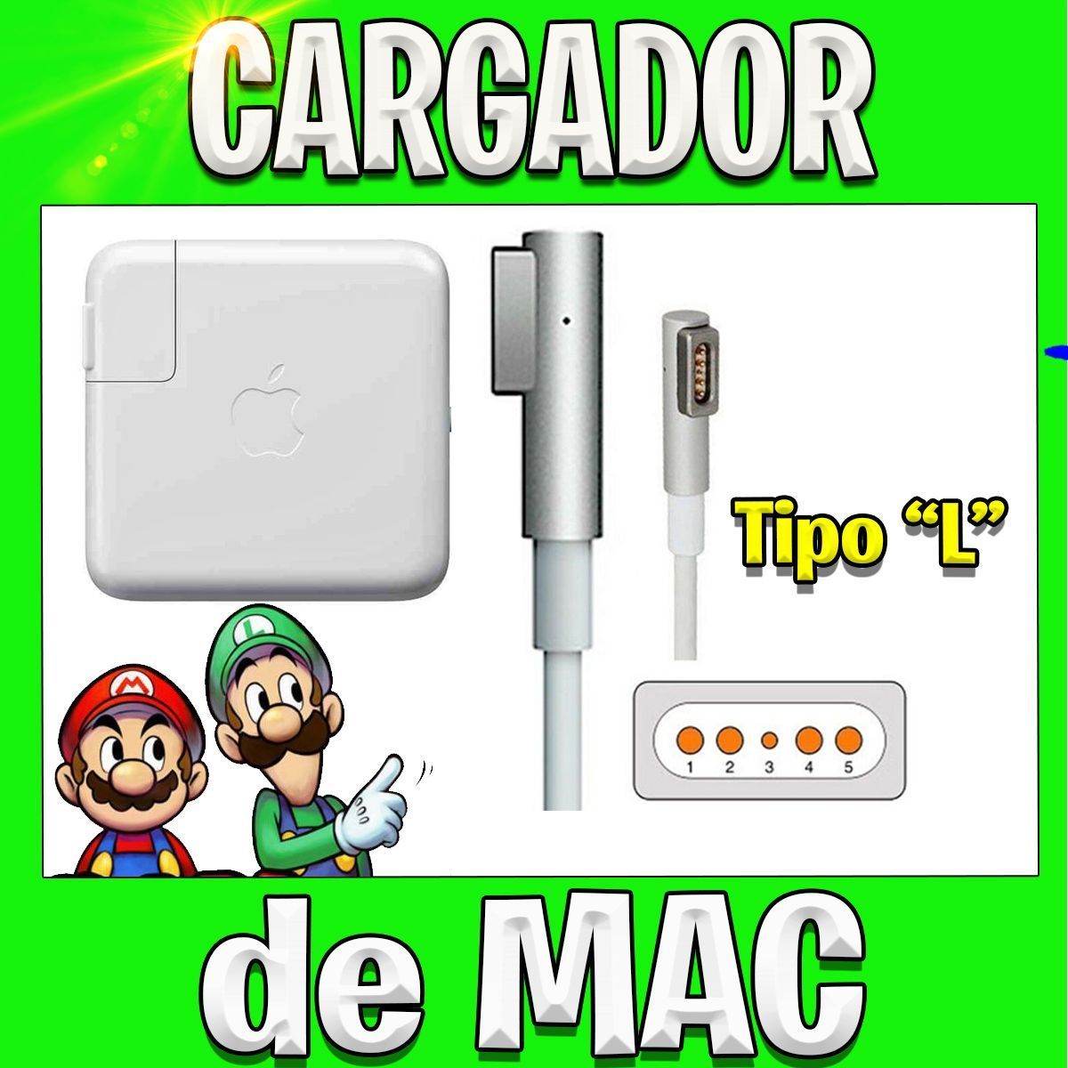 CARGADOR MAC TIPO L 60W