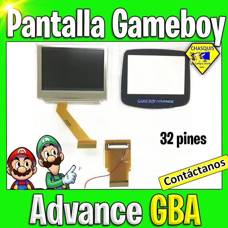 PANTALLA GAMEBOY ADVANCE GBA SP CON CABLE DE 32 PINES
