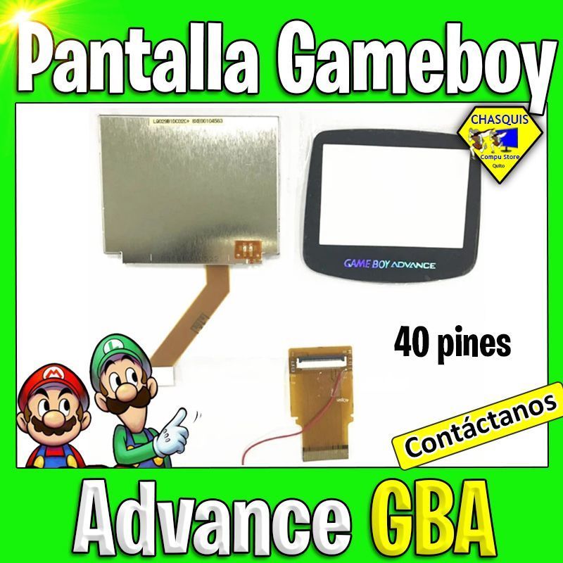 PANTALLA GAMEBOY ADVANCE GBA SP CON CABLE DE 40 PINES
