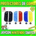 SET PROTECTOR DE GOMA SILICON PARA JOYCONS NINTENDO SWITCH CON PROTECTOR DE JOYSTICK AMARILLO Y AZUL