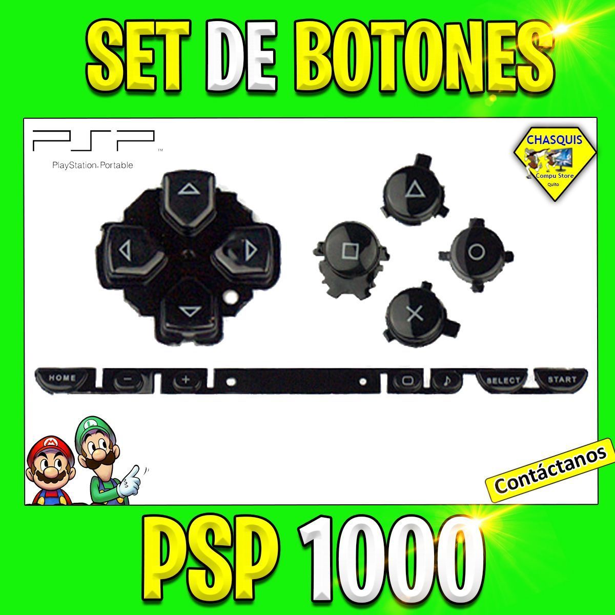 SET DE BOTONES NEGROS PARA PSP 1000