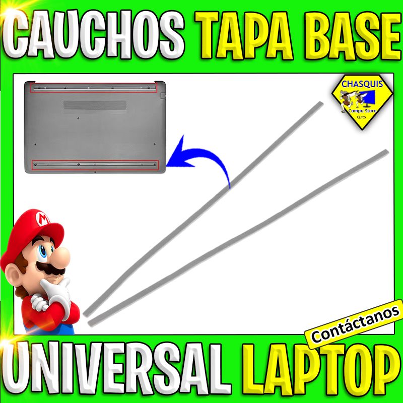 TAPA/ CAUCHO GOMA BASE UNIVERSAL GRIS DE LAPTOP PARA LENOVO/ ASUS/ HP/ DELL 1 PIEZA