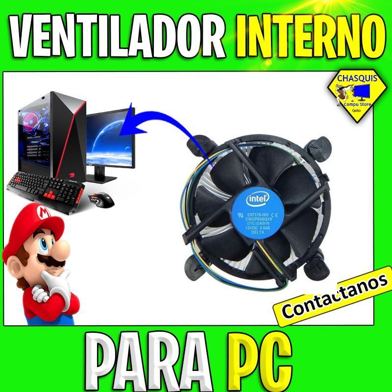 VENTILADOR DE PC INTERNO COOLER INTEL LGA1150 LGA1151 1155
