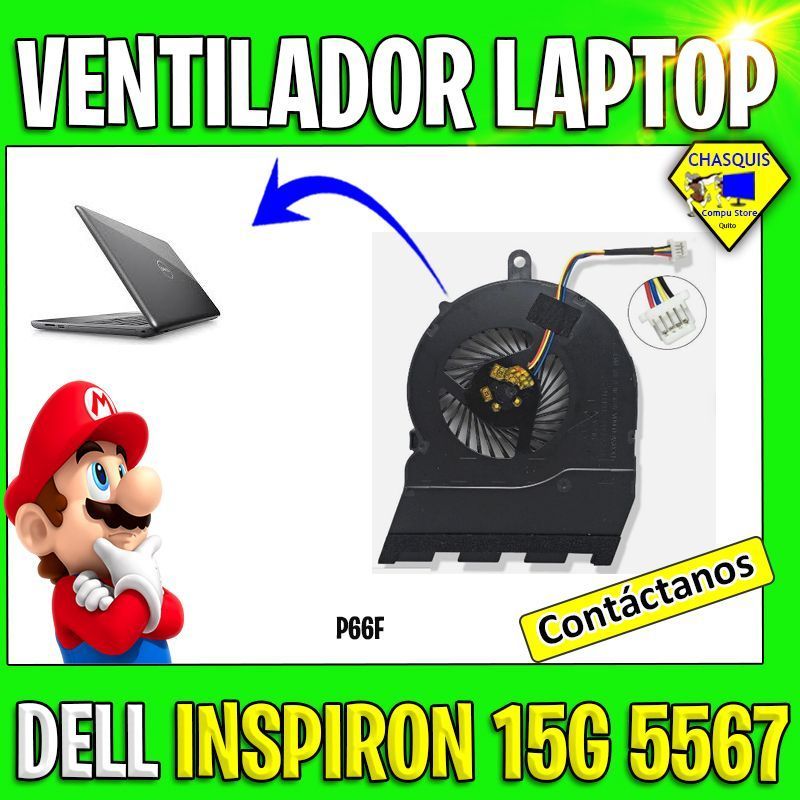 VENTILADOR INTERNO LAPTOP DELL INSPIRON 15G 5567/ P66F