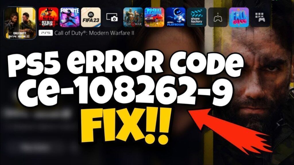 Qué es el error CE 108262 9