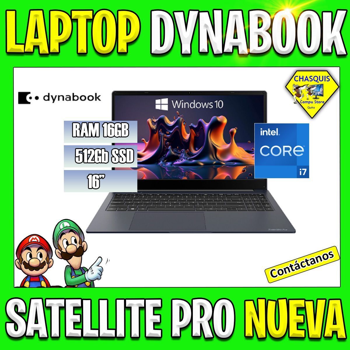 LAPTOP NUEVA DYNAMOBOOK SATELLITE PRO C50-K I7-1255U 16GB SSD 512GB 16"