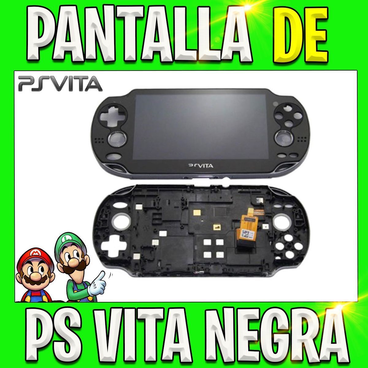 PANTALLA DE PSVITA FAT /PS VITA 1000 NEGRA *CON DETALLE*