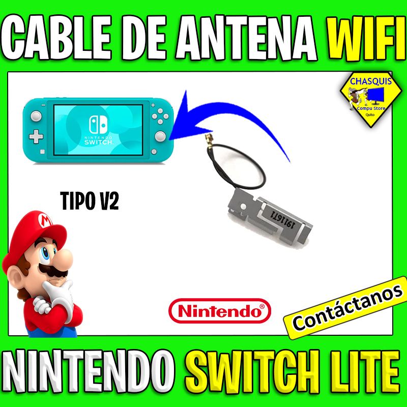 CABLE DE ANTENA WIFI BLUETOOTH PARA NINTENDO SWITCH LITE TIPO 2 CABLE NEGRO