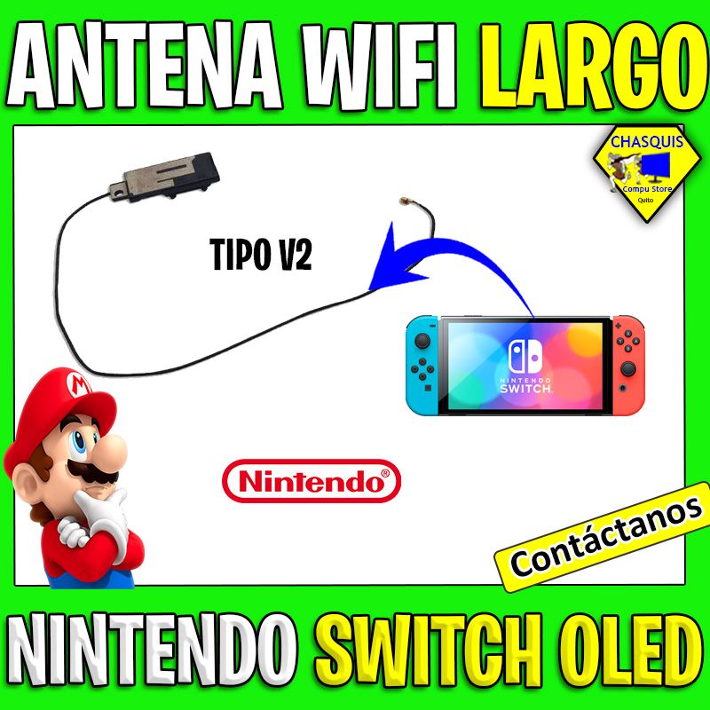CABLE DE ANTENA WIFI BLUETOOTH PARA NINTENDO SWITCH OLED TIPO 2 CABLE LARGO 14.5CM