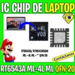 IC CHIP LAPTOP RT6543A/ RT6543AGQW/  ML = 4L ML = ** QFN-20