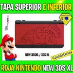 CARCASA TAPA SUPERIOR E INFERIOR ROJA DISEÑO PARA NINTENDO NEW 3DSXL / 3DS XL