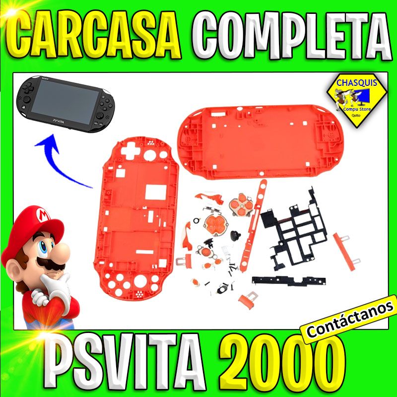 CARCASA COMPLETA DE PSVITA SLIM/ PS VITA 2000 NARANJA