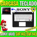 CARCASA TECLADO SONY VAIO SVF142/ SVF143 EAHKC004010 NEGRA