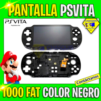 PANTALLA DE PSVITA FAT /PS VITA 1000 NEGRA SIN MARCO PLASTICO INTERNO
